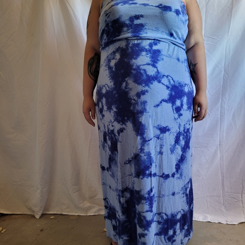 Faded Glory Light/Dark Blue Dress XL